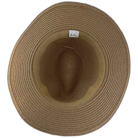 Stylish Tan Straw Hat with Brown Band - Picture 5 of 6